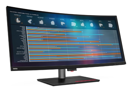 Picture of Lenovo ThinkVision P40w-20 LED display 100.8 cm (39.7") 5120 x 2160 pixels 5K Ultra HD Black