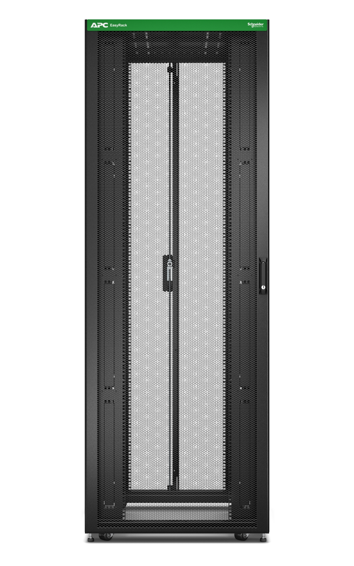 APC Easy Rack, 48U, Black, With Roof, Castors, Feet, 4 Brackets, and ...