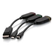 Picture of C2G 6ft (1.8m) 4K HDMI® Premium Cable and Dongle Adapter Ring with Color Coded Mini DisplayPort™, DisplayPort, and USB-C®