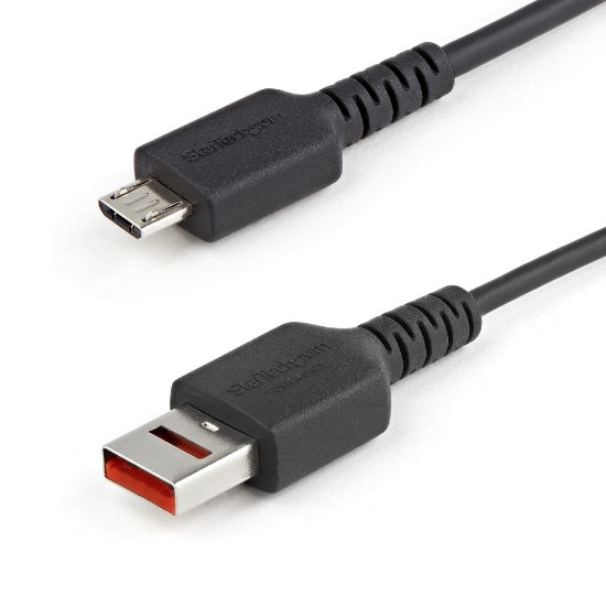 Picture of StarTech.com 3ft (1m) Secure Charging Cable – USB-A to Micro USB Data Blocker Charge-Only Cable – Power-Only Charger Cable for Phone/Tablet – Data Blocking USB Protector Adapter Cable