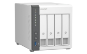 Picture of QNAP TS-433 NAS Tower ARM Cortex-A55 4 GB 0 TB QNAP QTS White