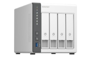 Picture of QNAP TS-433 NAS Tower ARM Cortex-A55 4 GB 0 TB QNAP QTS White