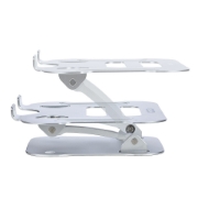 Picture of StarTech.com Laptop Stand for Desk, Ergonomic Laptop Stand Adjustable Height, Aluminum, Portable, Supports up to 22lb (10kg), Foldable Laptop Holder for Desk - Angled Notebook Computer Riser/Lift