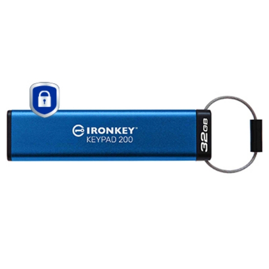 Picture of Kingston Technology IronKey 32GB Keypad 200, FIPS 140-3 Lvl 3 AES-256 Hardware Encrypted