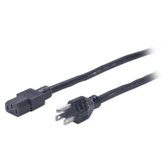 Picture of APC PWR C13 / 5-15P, 2.4 m Black 2.44 m C13 coupler NEMA 5-15P