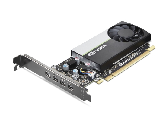Picture of Lenovo NVIDIA T1000 4GB GDDR6, 128-bit, 896 CUDA Cores, PCI Express 3.0 x 16, 4xMini DisplayPort, 50 W