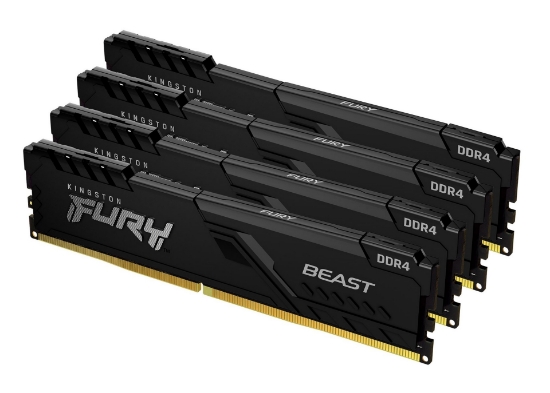 Picture of Kingston Technology FURY Beast 32GB 3600MT/s DDR4 CL17 DIMM (Kit of 4) Black