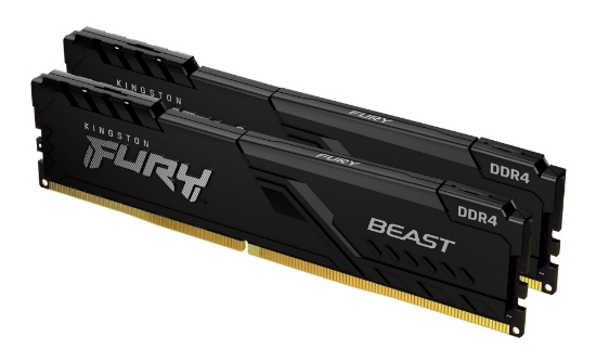 Picture of Kingston Technology FURY Beast 64GB 3200MT/s DDR4 CL16 DIMM (Kit of 2) Black