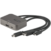 Picture of StarTech.com 3-in-1 Multiport to HDMI Adapter - 4K 60Hz USB-C, HDMI or Mini DisplayPort to HDMI Converter for Conference Room - Digital AV Video Adapter to Connect HDMI Monitor/Display