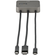 Picture of StarTech.com 3-in-1 Multiport to HDMI Adapter - 4K 60Hz USB-C, HDMI or Mini DisplayPort to HDMI Converter for Conference Room - Digital AV Video Adapter to Connect HDMI Monitor/Display