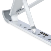 Picture of StarTech.com Foldable Laptop Riser Stand, Portable Height Adjustable Ergonomic Laptop Stand, Ventilated Aluminum Frame Supports 22lb (10Kg), Tilt/Raised/Angled Laptop/Tablet Stand, Collapsible Design