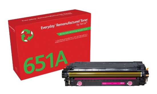Picture of Everyday ™ Magenta Remanufactured Toner by Xerox compatible with HP 651A 650A 307A (CE343A/CE273A/CE743A), Standard capacity