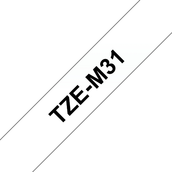 Picture of Brother TZE-M31 label-making tape Black on transparent