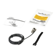 Picture of StarTech.com 6.5ft (2m) Laptop Cable Lock - 4-Digit Combination Laptop/Desktop Security Cable Lock for Wedge Slot Computers - Anti-Theft Vinyl-Coated Steel Combo Cable Lock - Portable