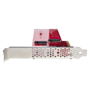 Picture of StarTech.com Dual M.2 PCIe SSD Adapter Card, PCIe x8 / x16 to Dual NVMe or AHCI M.2 SSDs, PCI Express 4.0, 7.8GBps/Drive, Bifurcation Required - Windows/Linux Compatible