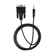 Picture of StarTech.com 3ft (1m) DB9 to 3.5mm Serial Cable for Serial Device Configuration, RS232 DB9 Male to 3.5mm Cable Used for Calibrating Projectors, Digital Signage, TVs via Audio Jack