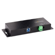 Picture of StarTech.com 4-Port Industrial USB 3.0 5Gbps Hub - Rugged USB Hub w/ ESD and Surge Protection - DIN/Wall/Desk Mountable USB-A Hub - USB Expander w/Locking Ports, Heavy Duty