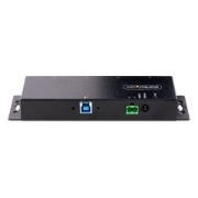 Picture of StarTech.com 4-Port Industrial USB 3.0 5Gbps Hub - Rugged USB Hub w/ ESD and Surge Protection - DIN/Wall/Desk Mountable USB-A Hub - USB Expander w/Locking Ports, Heavy Duty