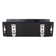 Picture of StarTech.com 4-Port Industrial USB 3.0 5Gbps Hub - Rugged USB Hub w/ ESD and Surge Protection - DIN/Wall/Desk Mountable USB-A Hub - USB Expander w/Locking Ports, Heavy Duty