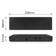Picture of ACT USB-C Docking Station 4K, for 2 or 3 HDMI/DisplayPort monitors, DisplayLink