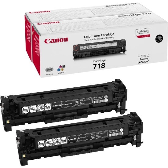 Picture of Canon CRG-718 Bk VP toner cartridge 2 pc(s) Original Black