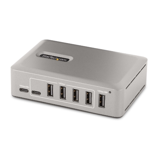 Picture of StarTech.com 10-Port USB-C Hub - 8x USB-A/2x USB-C - Self-Powered w/65W Power Supply - USB 3.1 10Gbps - Desktop/Laptop USB Hub w/USB-IF Certified 3ft Locking Cable, USB C Hub