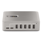 Picture of StarTech.com 10-Port USB-C Hub - 8x USB-A/2x USB-C - Self-Powered w/65W Power Supply - USB 3.1 10Gbps - Desktop/Laptop USB Hub w/USB-IF Certified 3ft Locking Cable, USB C Hub
