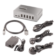 Picture of StarTech.com 10-Port USB-C Hub - 8x USB-A/2x USB-C - Self-Powered w/65W Power Supply - USB 3.1 10Gbps - Desktop/Laptop USB Hub w/USB-IF Certified 3ft Locking Cable, USB C Hub