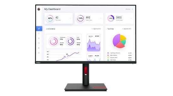 Picture of Lenovo ThinkVision T32p-30 LED display 80 cm (31.5") 3840 x 2160 pixels 4K Ultra HD Black