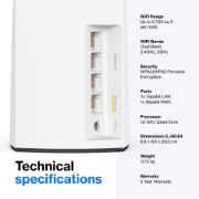 Picture of Linksys AX5400 Whole Home Mesh WiFi 6 Dual‑Band System, 3-pack