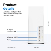 Picture of Linksys AX5400 Whole Home Mesh WiFi 6 Dual‑Band System, 3-pack