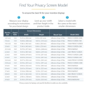 Picture of StarTech.com Monitor Privacy Screen for 23" Display - Computer Screen Security Filter - Blue Light Reducing Screen Protector Film - 16:9 Widescreen - Matte/Glossy - +/-30 Degree