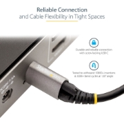 Picture of StarTech.com 3ft (1m) Top Screw Locking USB C Cable 10Gbps - USB 3.1/3.2 Gen 2 Type-C Cable - 100W (5A) Power Delivery Charging, DP Alt Mode - Single Screw Lock, USB-C Cord Charge/Sync
