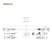 Picture of StarTech.com 3ft (1m) Top Screw Locking USB C Cable 10Gbps - USB 3.1/3.2 Gen 2 Type-C Cable - 100W (5A) Power Delivery Charging, DP Alt Mode - Single Screw Lock, USB-C Cord Charge/Sync