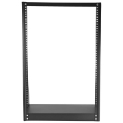 Picture of StarTech.com 2-Post 16U Heavy-Duty Desktop Server Rack, Small Open Frame 19in Computer Rack, Compact Network Rack for AV / Studio / Data / IT Equipment, TAA Compliant - Free Standing Two-Post Home/Office Rack