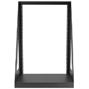 Picture of StarTech.com 2-Post 16U Heavy-Duty Desktop Server Rack, Small Open Frame 19in Computer Rack, Compact Network Rack for AV / Studio / Data / IT Equipment, TAA Compliant - Free Standing Two-Post Home/Office Rack