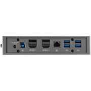 Picture of StarTech.com USB-C USB-A Dock - Hybrid Universal USB 3.0 Docking Station for USB-C or USB-A Laptop - Dual Monitor 4K 60Hz HDMI/DisplayPort - 6x USB-A, GbE - USB 3.1 Gen 1 - Windows/Mac