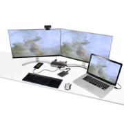 Picture of StarTech.com USB-C USB-A Dock - Hybrid Universal USB 3.0 Docking Station for USB-C or USB-A Laptop - Dual Monitor 4K 60Hz HDMI/DisplayPort - 6x USB-A, GbE - USB 3.1 Gen 1 - Windows/Mac