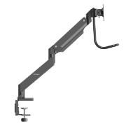 Picture of StarTech.com Desk Mount Dual Monitor Arm - Ergonomic Dual Monitor VESA Mount 32" (17.6lb) Displays - Crossbar Handle for Synchronized Full Motion - Height Adjustable - C-Clamp/Grommet