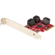 Picture of StarTech.com SATA PCIe Card - 6 Port PCIe SATA Expansion Card - 6Gbps - Low/Full Profile - Stacked SATA Connectors - ASM1166 Non-Raid - PCI Express to SATA Converter