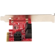 Picture of StarTech.com SATA PCIe Card - 6 Port PCIe SATA Expansion Card - 6Gbps - Low/Full Profile - Stacked SATA Connectors - ASM1166 Non-Raid - PCI Express to SATA Converter