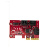 Picture of StarTech.com SATA PCIe Card - 6 Port PCIe SATA Expansion Card - 6Gbps - Low/Full Profile - Stacked SATA Connectors - ASM1166 Non-Raid - PCI Express to SATA Converter
