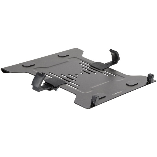 Picture of StarTech.com VESA Laptop Tray - Adjustable Monitor Arm Laptop Tray Secures Notebooks (4.5kg / 9.9lb) - 75x75 & 100x100 VESA Mount Holes - Ventilated - For Monitor Desk Mounts/Stands
