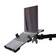 Picture of StarTech.com VESA Laptop Tray - Adjustable Monitor Arm Laptop Tray Secures Notebooks (4.5kg / 9.9lb) - 75x75 & 100x100 VESA Mount Holes - Ventilated - For Monitor Desk Mounts/Stands