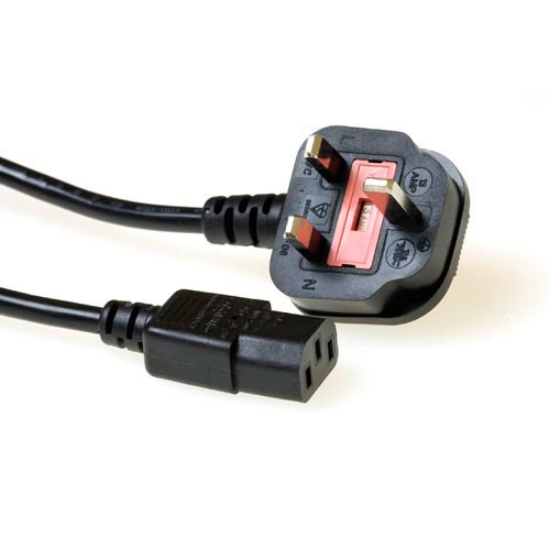 Picture of ACT Powercord UK plug - C13 black 2.5 m