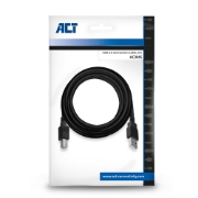 Picture of ACT USB 2.0 connection cable A male - B male 5 meters, Zip Bag