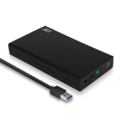 Picture of ACT 3.5" SATA hard drive enclosure, screwless, USB 3.2 Gen1
