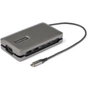Picture of StarTech.com USB C Multiport Adapter - USB C to 4K 60Hz HDMI 2.0 - 2-Port 10Gbps USB Hub - 100W Power Delivery Pass-through - GbE - SD/MicroSD - USB Type-C Mini Dock - 10" Cable