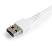 Picture of StarTech.com 12inch (30cm) Durable White USB-A to Lightning Cable - Heavy Duty Rugged Aramid Fiber USB Type A to Lightning Charger/Sync Power Cord - Apple MFi Certified iPad/iPhone 12