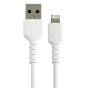 Picture of StarTech.com 12inch (30cm) Durable White USB-A to Lightning Cable - Heavy Duty Rugged Aramid Fiber USB Type A to Lightning Charger/Sync Power Cord - Apple MFi Certified iPad/iPhone 12